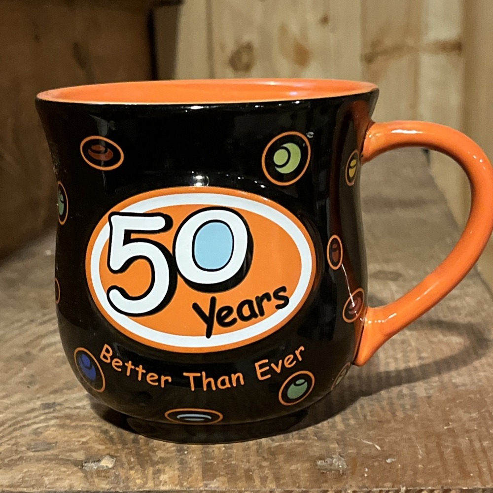 NEW Heavy Duty Large Encore Coffee Mug '50 Years - Better Than Ever'